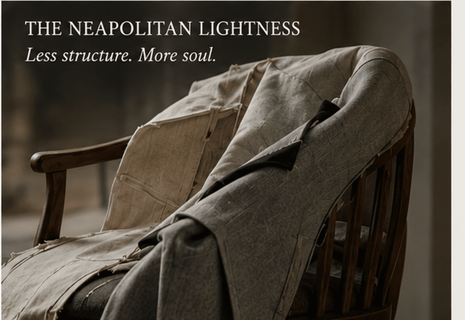 Neapolitan light tailoring on a chair
