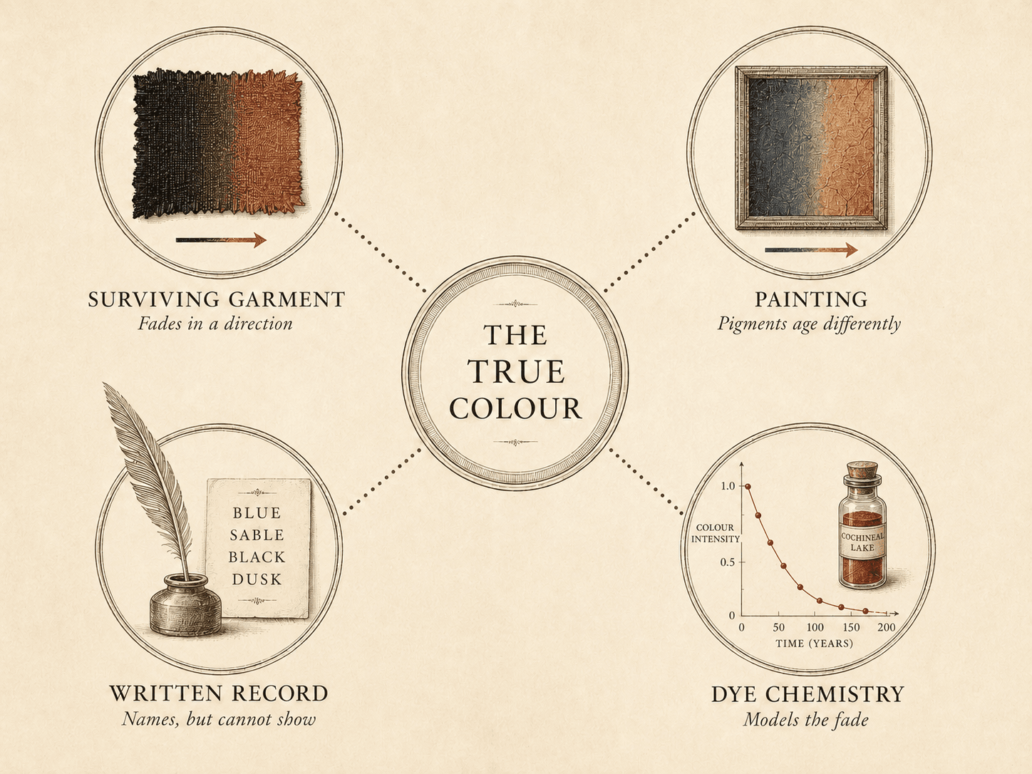 Four witnesses colour reconstruction diagram